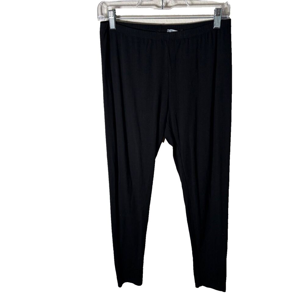 Elieen Fisher Legging Pants Women's Medium Black Lightweight Pull On Casual